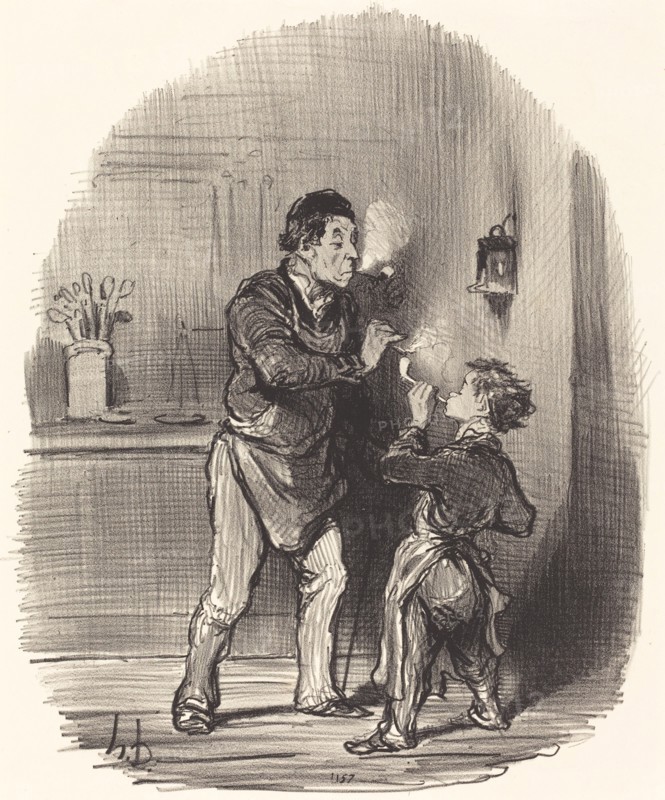 Le chiffonnier philosophe, 1847. Creator: Honore Daumier.
