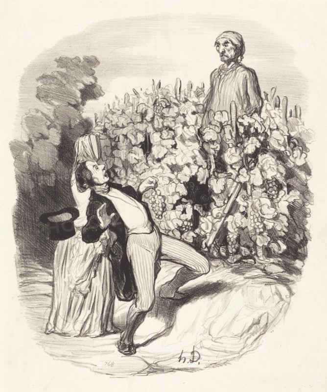 Ah! Saperlotte, je crois que nous sommes pincés!, 1845. Creator: Honore Daumier.