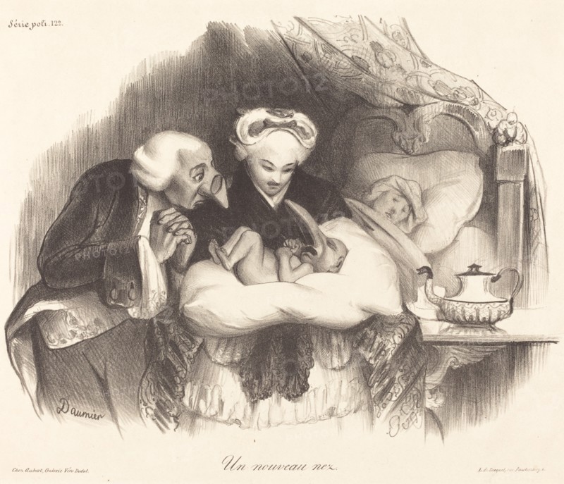 Un nouveau nez, 1833. Creator: Honore Daumier.