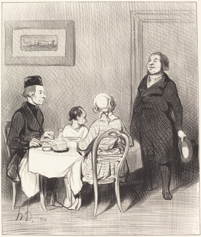 Un ami est un crocodile donné par la civilisation, 1845. Creator: Honore Daumier.