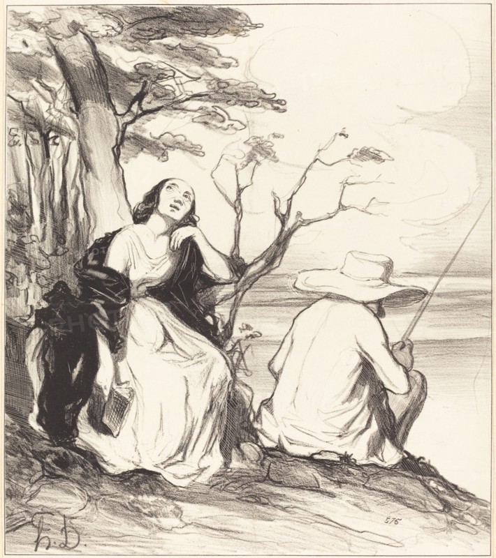 O douleur!... avoir rêvé pendant toute ma vie de jeune fille..., 1844.  Creator: Honore Daumier.