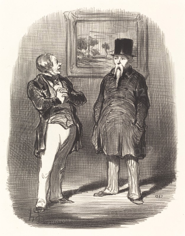 Tiens... je ne te reconnaissais pas..., 1848. Creator: Honore Daumier.