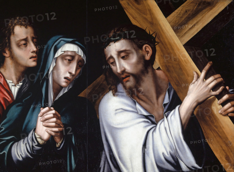 Christ Carrying the Cross with the Virgin and Saint John, 1570. Creator: Luis de Morales.