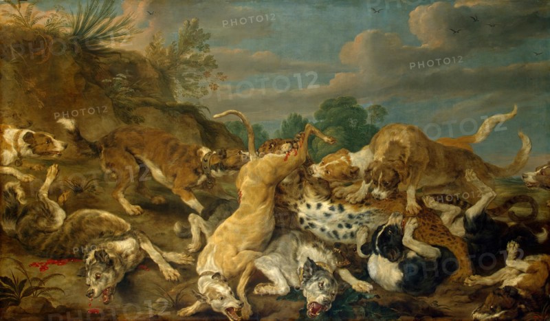 The Leopard Hunt, 1630. Creators: Paul de Vos, Jan Wildens.