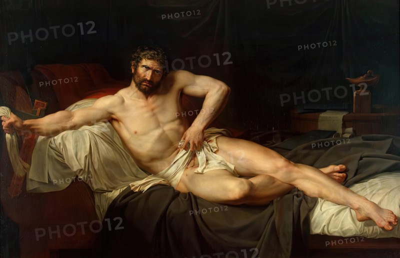 Death of Cato of Utica, 1795. Creator: Guillaume Lethiere.