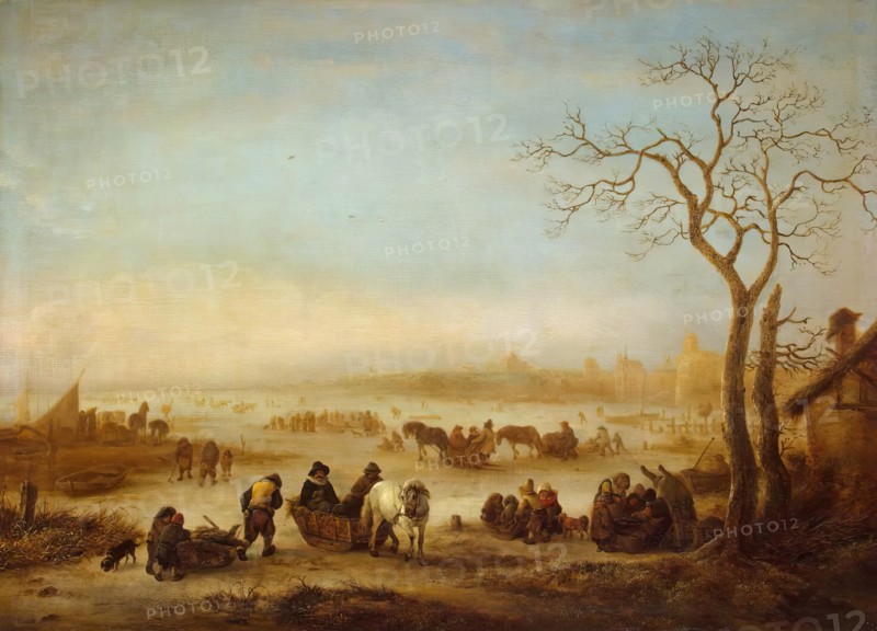 Frozen Lake, 1648. Creator: Isaac van Ostade.