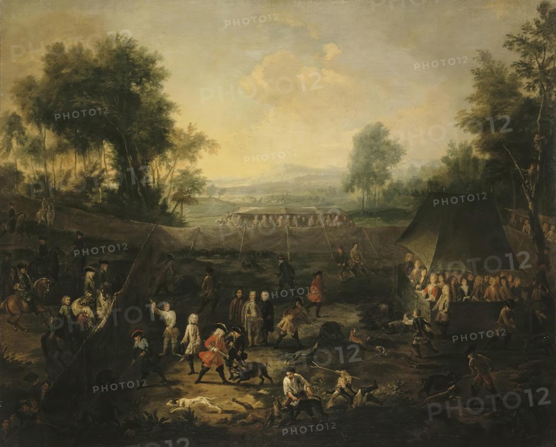 Wild Boar Hunt, 1711. Creator: Jean Pierre van Bredael the Elder.