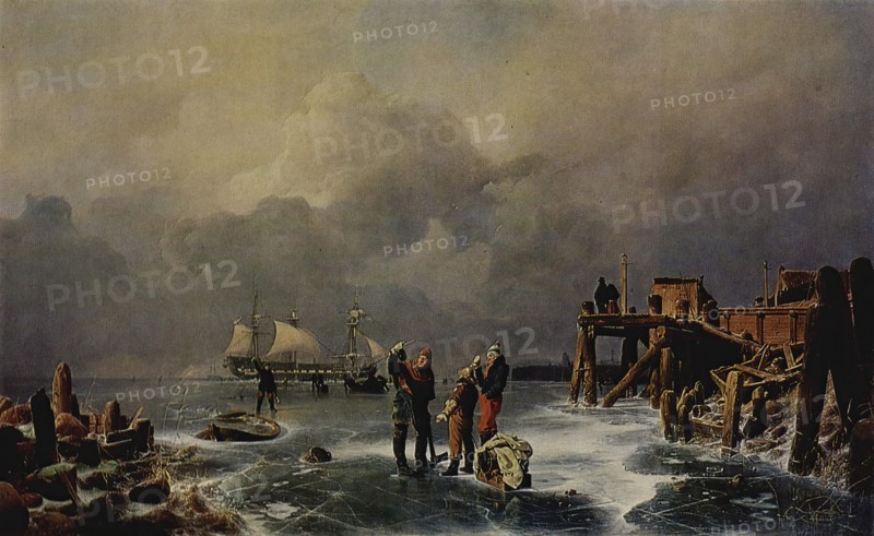 Shore of the Frozen Sea (Winter Landscape), 1839. Creator: Andreas Achenbach.