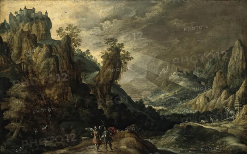 Landscape with Tobias and the Angel, 1550. Creator: Kerstiaen de Keuninck.