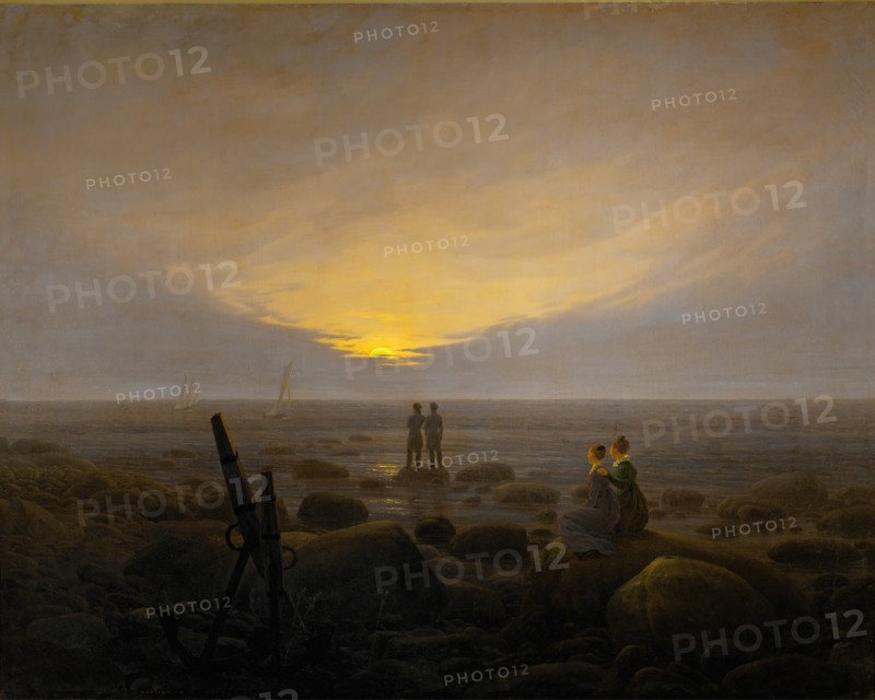 Moonrise over the Sea, 1821. Creator: Caspar David Friedrich.