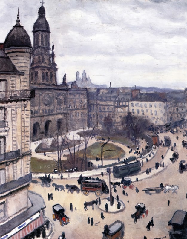 Place de la Trinité in Paris, 1911. Creator: Albert Marquet.