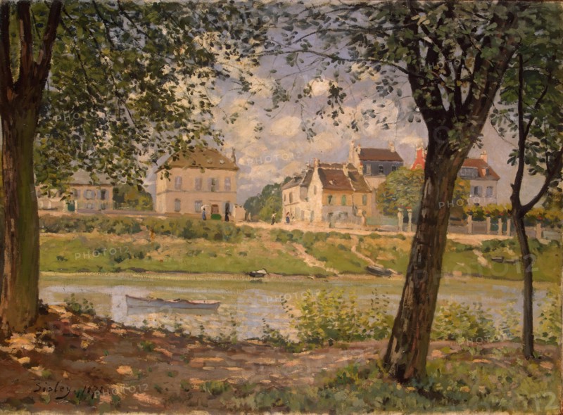Village on the Banks of the Seine, 1872. Creator: Alfred Sisley.
