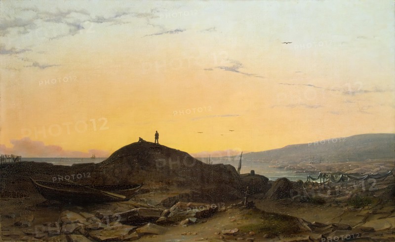 Sea Bay, 1835. Creator: August Matthias Hagen.