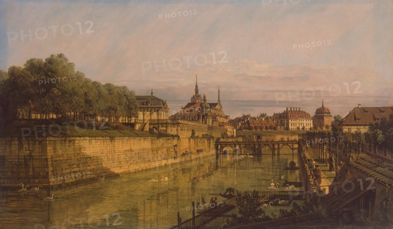 The Moat of Zwinger in Dresden, 1750. Creator: Bernardo Bellotto.