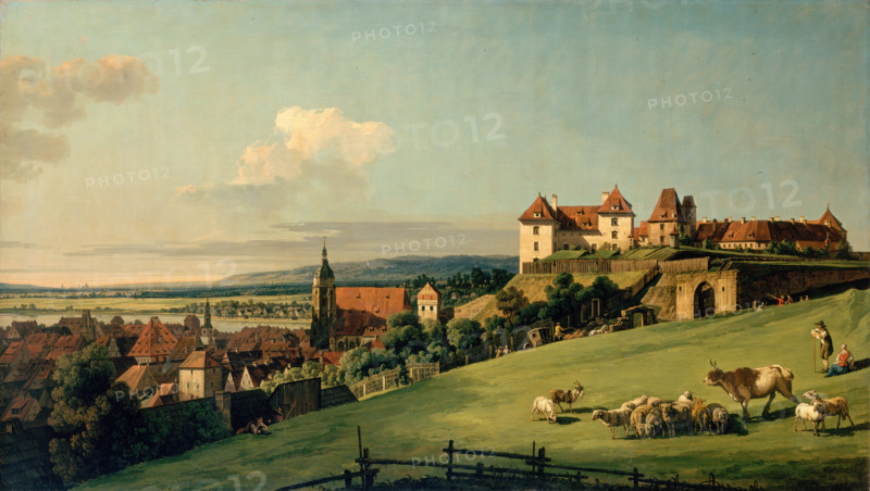 View of Pirna from the Sonnenstein Castle, 1750. Creator: Bernardo Bellotto.