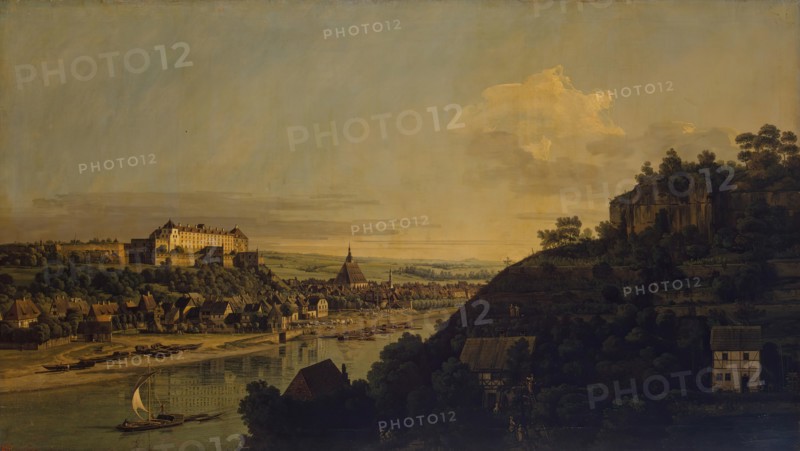 View of Pirna from the Right Bank of the Elba above the Town, 1753. Creator: Bernardo Bellotto.