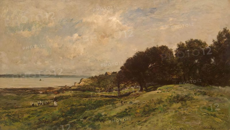 Seashore at Villerville, 1875. Creator: Charles Francois Daubigny.