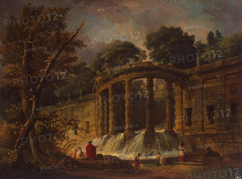 Pavilion with a Cascade, 1767. Creator: Hubert Robert.