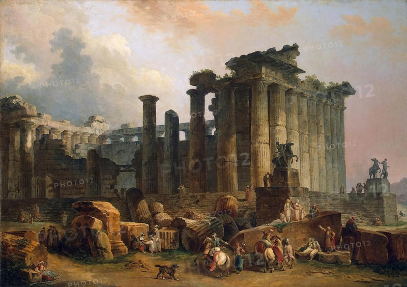 Ruins of a Doric Temple, 1783. Creator: Hubert Robert.