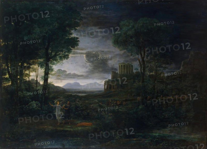 Landscape with Jacob Wrestling with the Angel, (Night), 1672. Creator: Claude Lorrain.