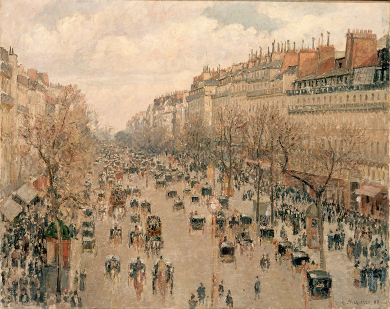 Boulevard Montmartre, sunny afternoon, 1897. Creator: Camille Pissarro.
