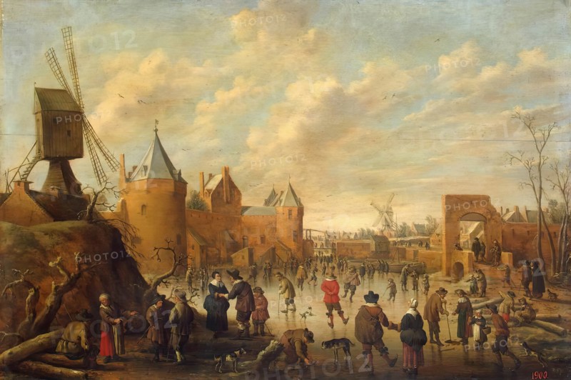Winter in a Dutch Town, 1640. Creator: Joost Cornelisz Droochsloot.