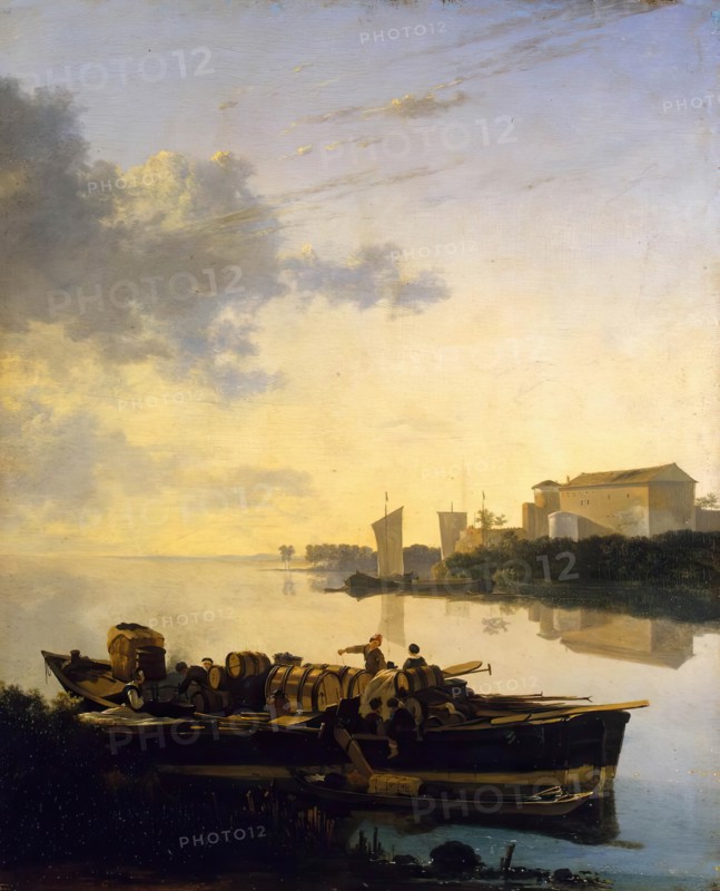 Boat at Sunset, 1655. Creator: Adam Pynacker.