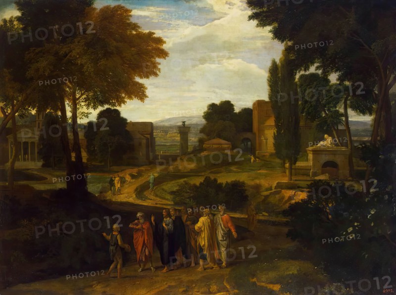 Landscape with Christ and His Disciples, 1650. Creator: Francisque Millet.
