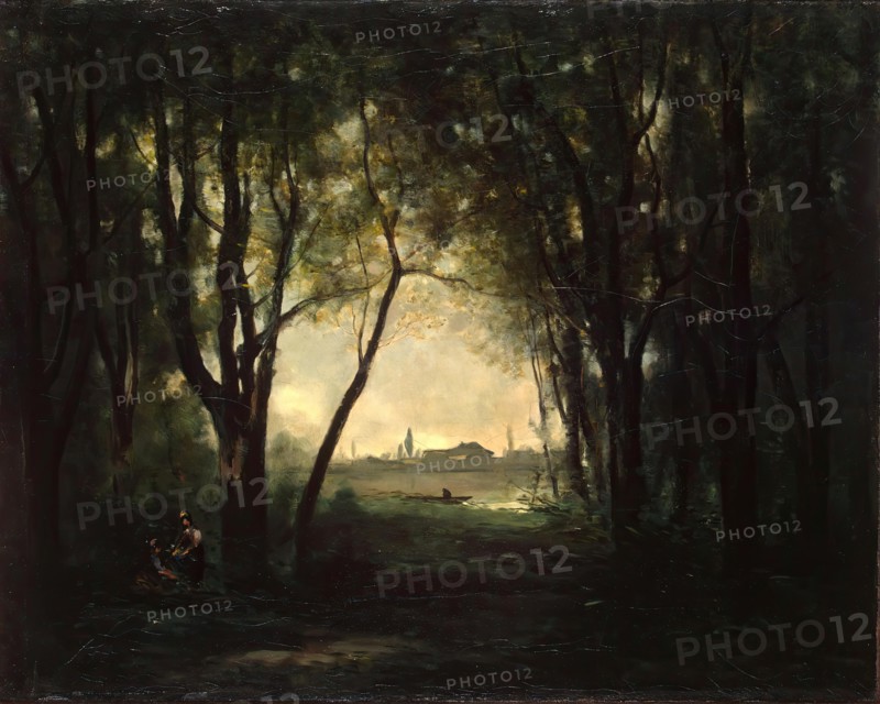 Landscape with a Lake, 1870. Creator: Jean-Baptiste-Camille Corot.