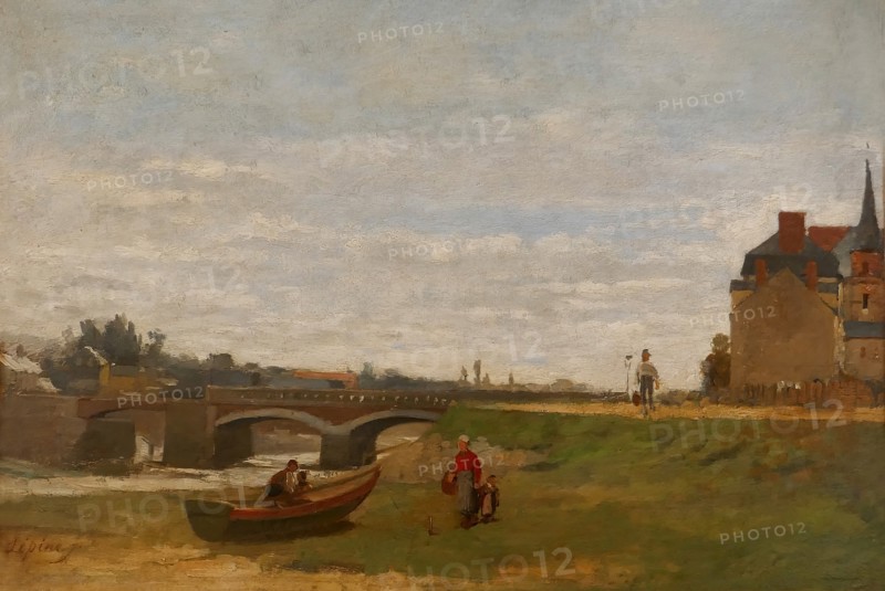 Landscape with a Bridge, 1871. Creator: Stanislas Lepine.