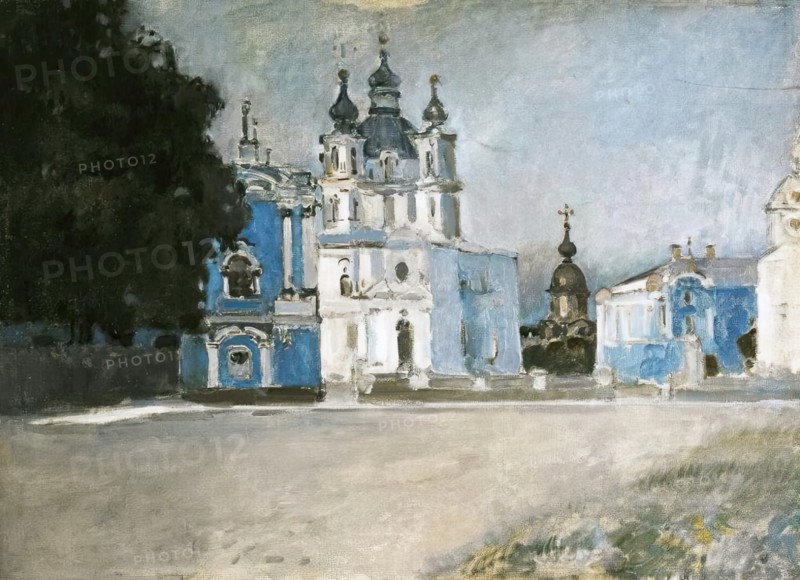 View of the Smolny Cathedral, 1905. Creator: Stepan Yaremich.