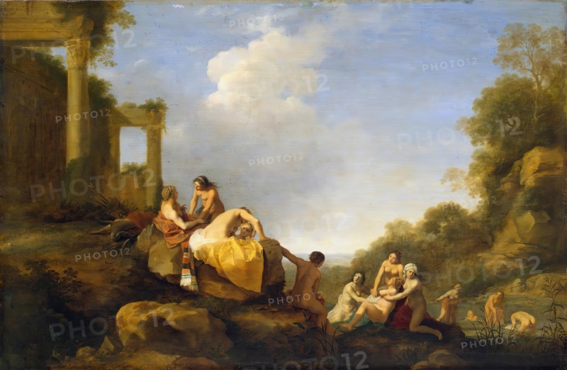 Landscape with Diana and Callisto, 1650. Creator: Cornelis van Poelenburgh.