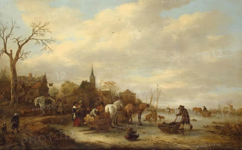 Winter Scene, 1648. Creator: Isaac van Ostade.