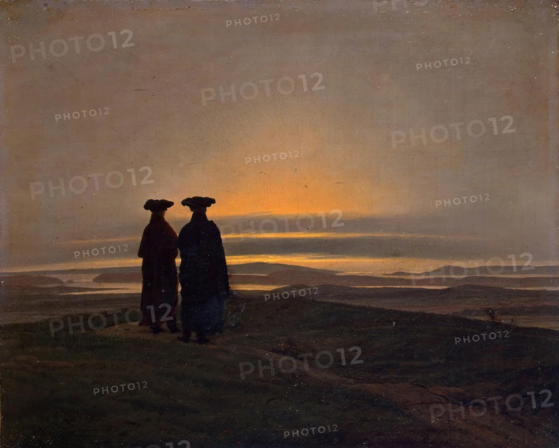 Sunset, 1837. Creator: Caspar David Friedrich.