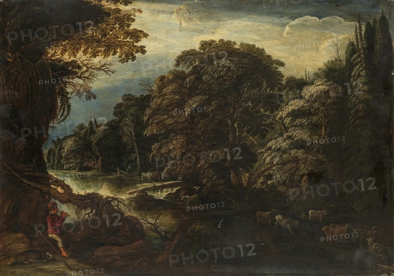 Forest, 1650. Creator: Follower of Adam Elsheimer.