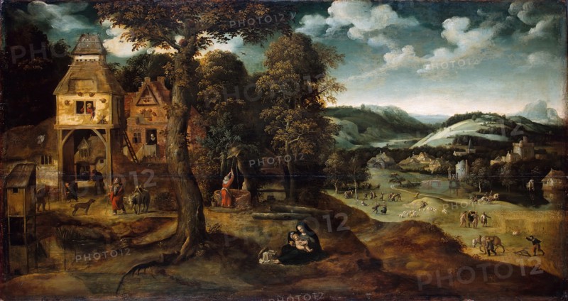 Landscape with the Rest on the Flight into Egypt, c1524. Creator: Joachim Patinir.