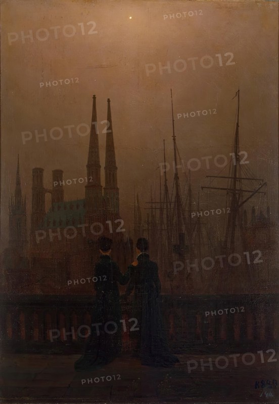 Night in a Harbour, 1818. Creator: Caspar David Friedrich.
