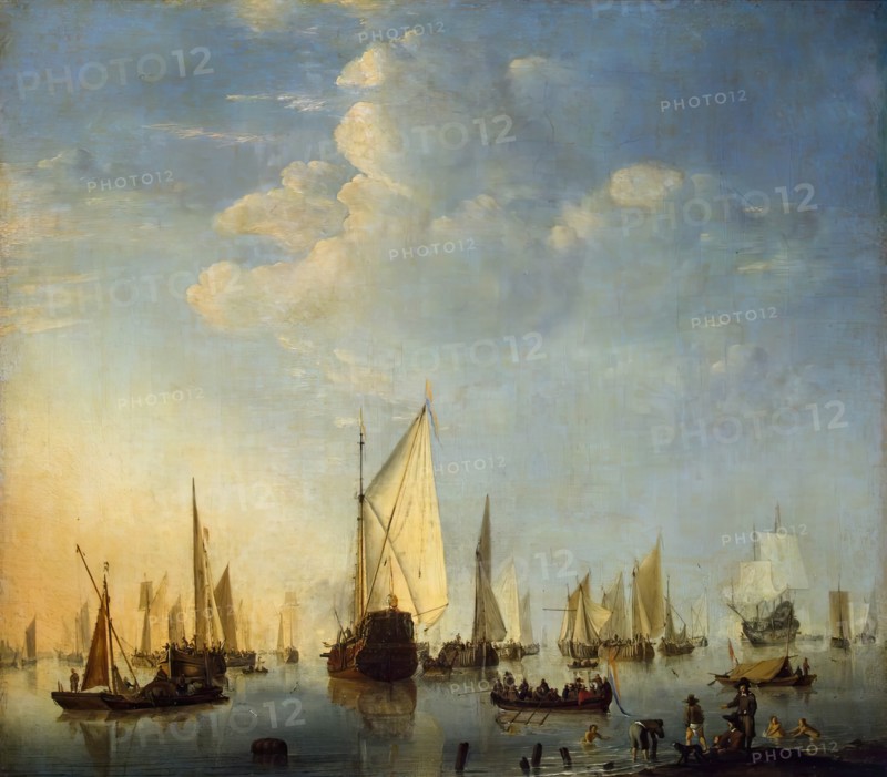 Ships in a Calm Sea, 1653. Creator: Willem van de Velde the Younger.