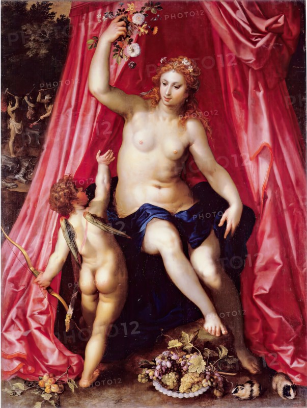 Venus and Cupid, 1600. Creators: Jan Brueghel the Elder, Hendrick van Balen I.
