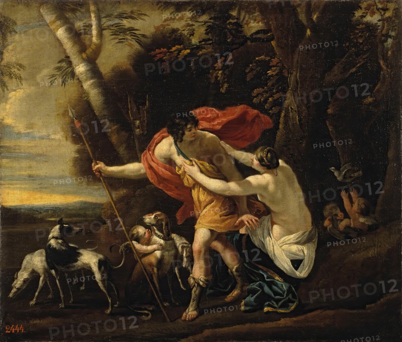 Venus and Adonis, 1638. Creator: Workshop of Simon Vouet.