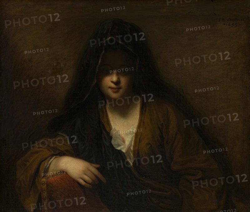 Young Lady with a Veil on Her Head, 1699. Creator: Jean-Baptiste Santerre.