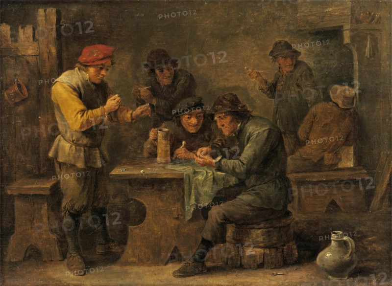 Peasants Playing Dice, 1640. Creator: David Teniers II.