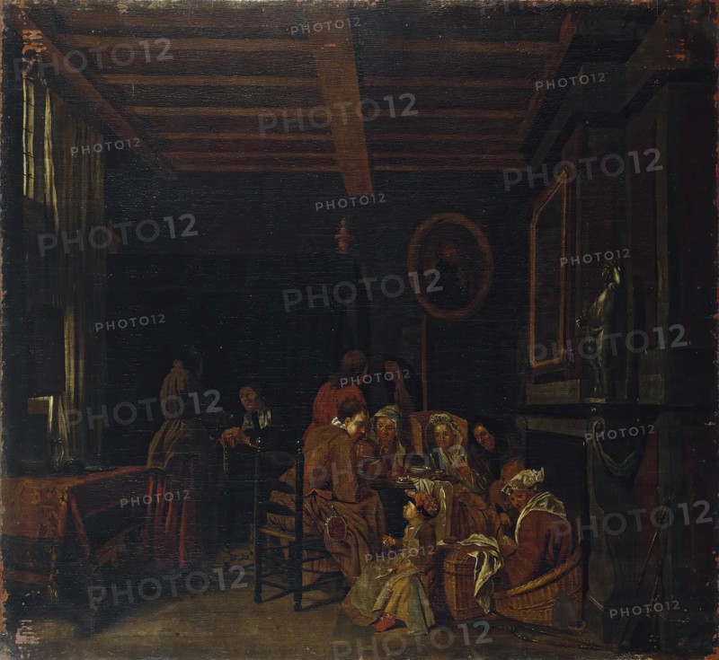 Genre Scene, (Breakfast), 1712. Creator: Jan Josef Horemans I.