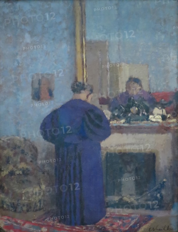 Madame Vuillard by the Fireplace, 1895. Creator: Edouard Vuillard.