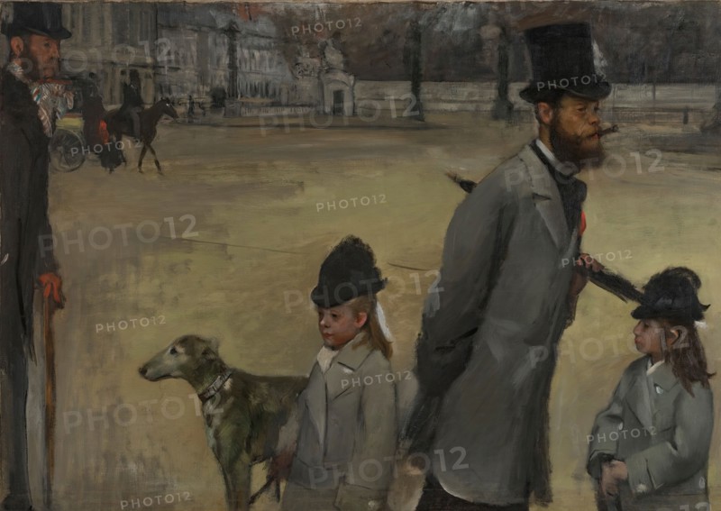 Place de la Concorde, 1875. Creator: Edgar Degas.