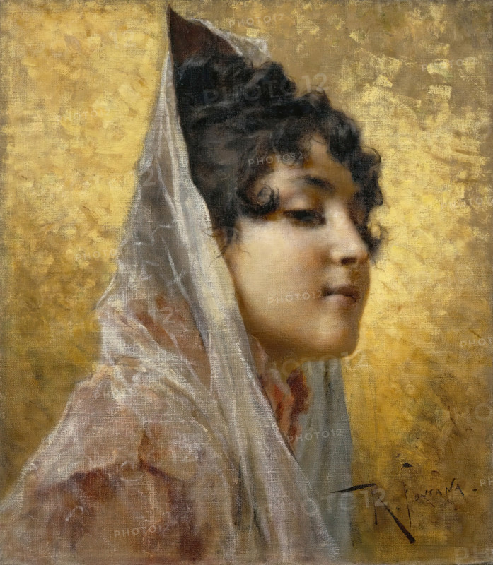 Portrait of a Woman in Profile, 1888. Creator: Roberto Fontana.