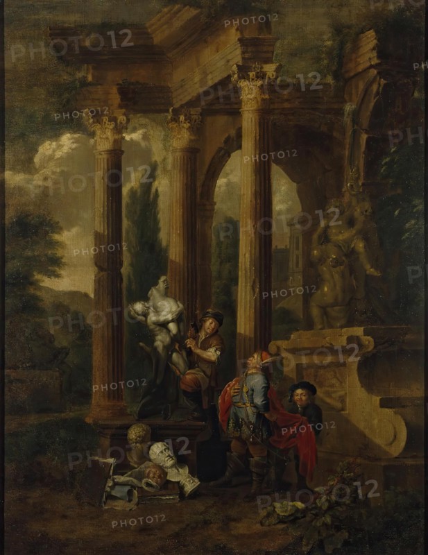 Visit to a Sculptor, 1710. Creator: Balthasar van den Bossche.