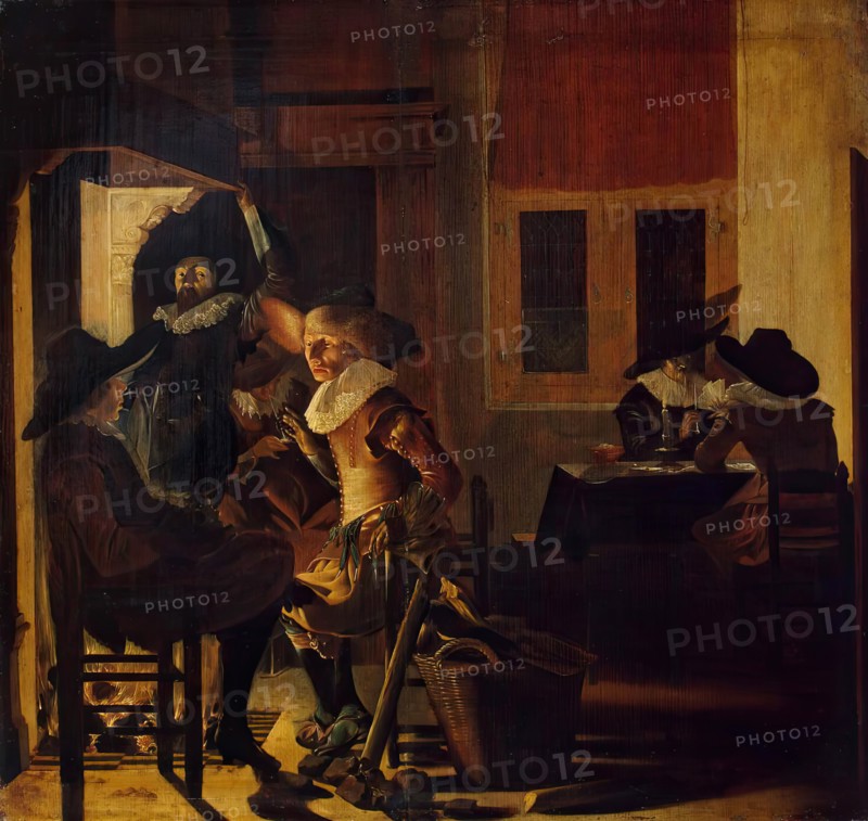 Soldiers Beside a Fireplace, 1633. Creator: Willem Cornelisz Duyster.