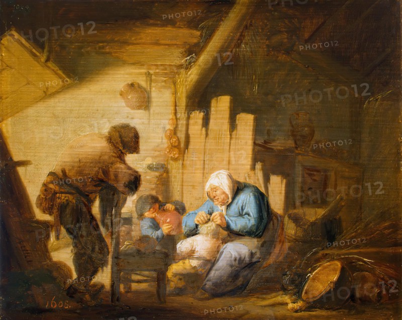 Sense of Sight, 1635. Creator: Adriaen van Ostade.