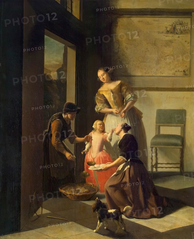 Buying Grapes, 1669. Creator: Jacob Ochtervelt.